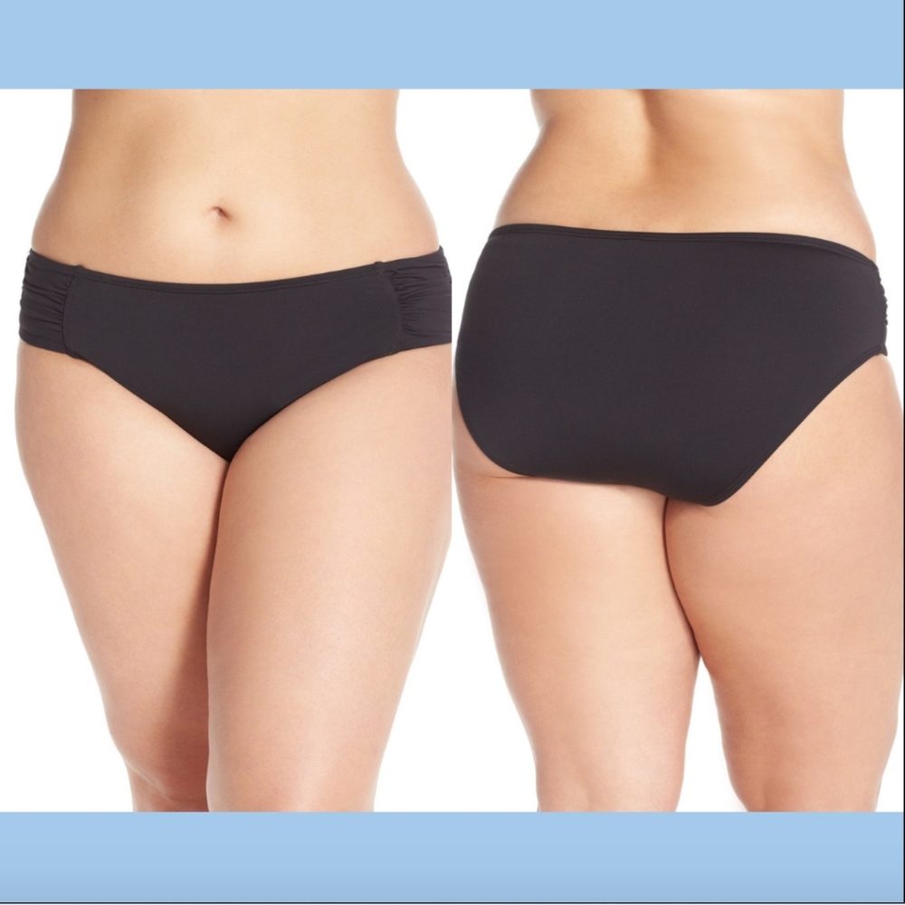 NWT Tommy Bahama Pearl Bikini Bottoms Black‎ PLUS